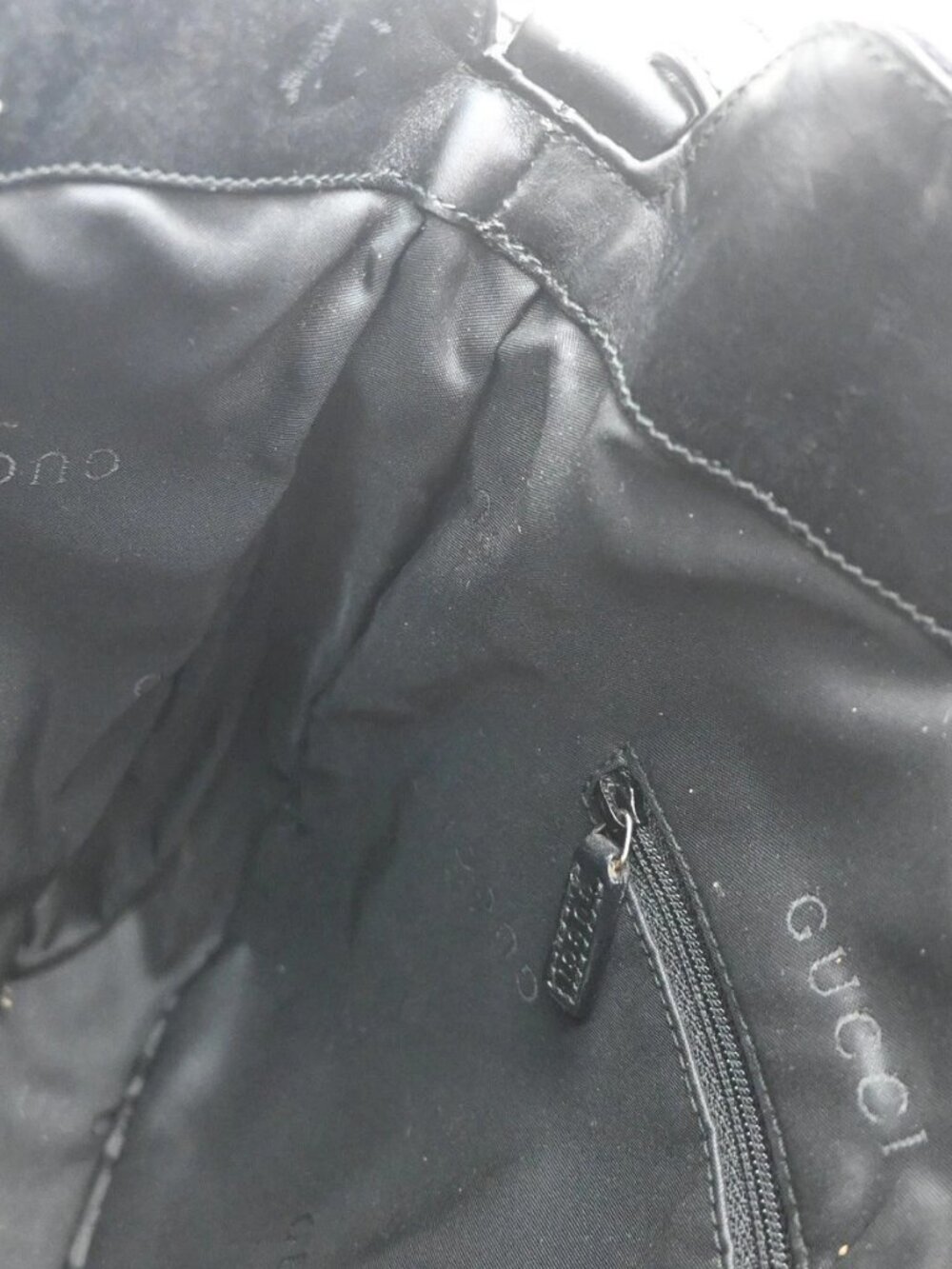 GUCCI GG Pattern Sherry Line Shoulder Bag Canvas Leather Black SHW Italy 32KC939 - Picture 11 of 15